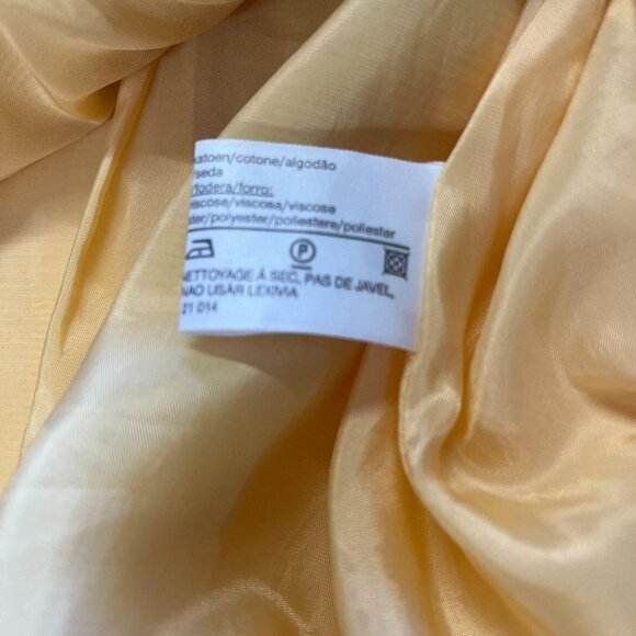 Louis Feraud Vintage Blazer Yellow Textured Button Down Long Sleeve Ladies 10 - Picture 8 of 10